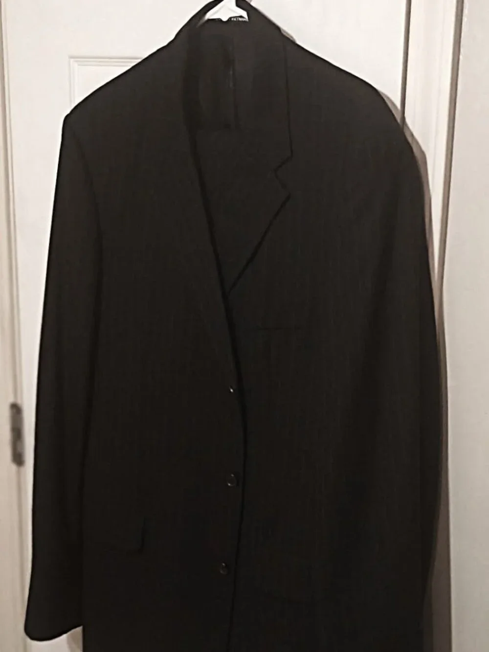 Stafford Men Charcoal Pinstripe 2 Piece Suit  44L